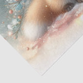 Papier Mousseline Jolie Vacances Fox Famille de Noël artisanat Décou (Détail)