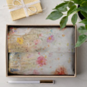 Papier Mousseline Jolie vache des Highlands avec des fleurs sauvages (Cadeau)