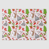 Papier Mousseline Jolie Whimsical Snowman Noël Fêtes Moderne (Recto)