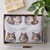 Papier Mousseline Jolies coupes de chats Calico (Cadeau)