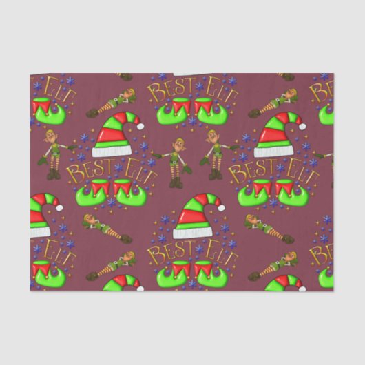 Papier Mousseline Jolies elfes de Noël (Recto)