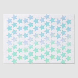 Papier Mousseline Jolies Etoiles Pastel en blanc
