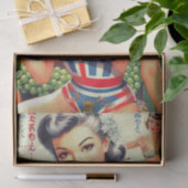 Papier Mousseline Jolies filles orientales Vintages (Cadeau)