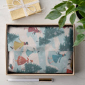 Papier Mousseline Jolies filles rétro Patinage sur glace (Cadeau)