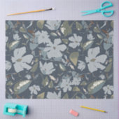 Papier Mousseline Jolies fleurs bleues de Clematis florales (Artisanat)