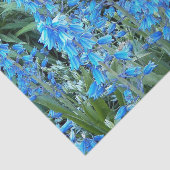 Papier Mousseline Jolies fleurs bleues Florales (Détail)