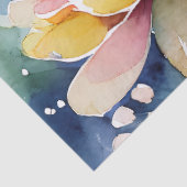 Papier Mousseline Jolies fleurs d'aquarelle Pastel (Détail)