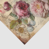 Papier Mousseline Jolies Fleurs Roses (Détail)