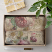 Papier Mousseline Jolies Fleurs Roses (Cadeau)