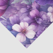 Papier Mousseline Jolies Fleurs Violettes (Détail)