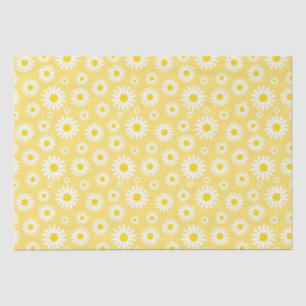 Papier Mousseline Jolies marguerites blanches de printemps sur fond