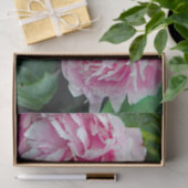 Papier Mousseline Jolies pivoines roses (Cadeau)
