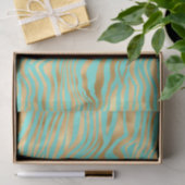 Papier Mousseline Jolies rayures dorées (Cadeau)