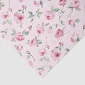 Papier Mousseline Jolies Roses Fleurs Roses Mariage (Détail)