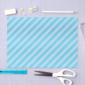 Papier Mousseline Jolis bleus layette et rayures diagonales (Artisanat)