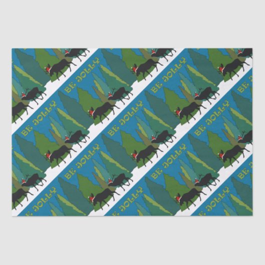 Papier Mousseline Jolly Old Moose et Elk (Recto)