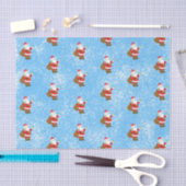 Papier Mousseline Jolly Ole Saint Nick Blue Éponge Peinture Neige (Artisanat)