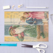 Papier Mousseline Jolly Père victorien Noël avec enfants (Artisanat)