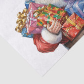 Papier Mousseline Jolly Santa Claus En Costume Rouge Traditionnel (Détail)