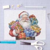 Papier Mousseline Jolly Santa Claus En Costume Rouge Traditionnel (Artisanat)