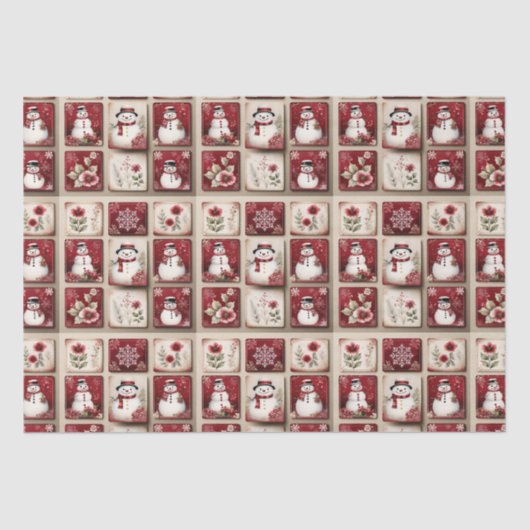 Papier Mousseline Jolly Snowmen (Recto)