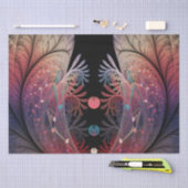 Papier Mousseline Jonglage Abstrait Art moderne Imaginaire fractal (Artisanat)