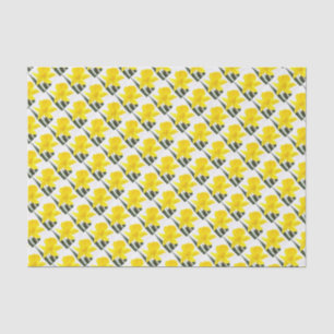 Papier Mousseline Jonquille jaune simple de narcisse