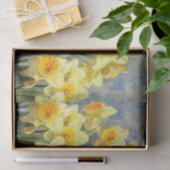 Papier Mousseline Jonquilles jaunes de ressort rustiques (Cadeau)