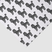 Papier Mousseline Jouet noir Poodle mignon Motif de dessin de chien (Détail)