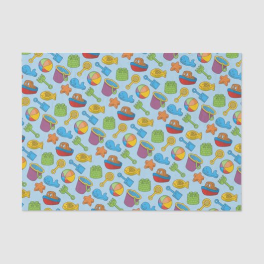 Papier Mousseline Jouets de plage Icônes (Recto)