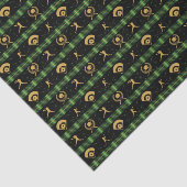 Papier Mousseline Joueur de softball de Noël - Filles Green Check (Détail)