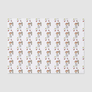 Papier Mousseline Joueur de tennis masculin Figure
