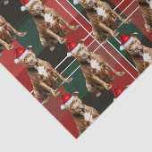 Papier Mousseline Jour Brown Pitbull Chien rouge Plaid Noël (Détail)
