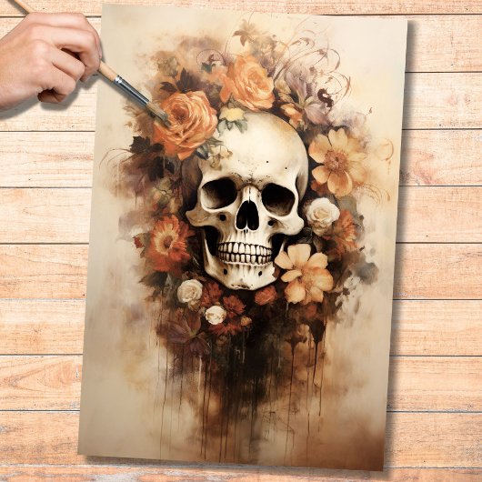 Papier Mousseline Jour De Découpage Du Crâne Mort 1 Papier