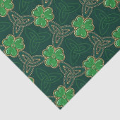 Papier Mousseline Jour de la Saint Patrick géométrique Celtic Triske (Détail)