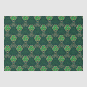Papier Mousseline Jour de la Saint Patrick géométrique Celtic Triske