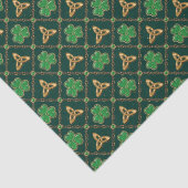 Papier Mousseline Jour de la Saint Patrick géométrique Celtic Triske (Détail)