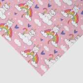 Papier Mousseline Jour de la Saint-Valentin Licorne Chat Arc-en-Ciel (Détail)