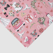 Papier Mousseline Jour De Mariage En Rose (Détail)