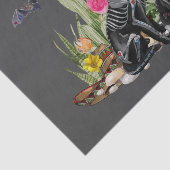 Papier Mousseline Jour des Dead Dia De Los Muertos chien et chat (Détail)