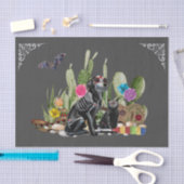 Papier Mousseline Jour des Dead Dia De Los Muertos chien et chat (Artisanat)