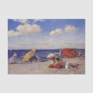Papier Mousseline Jour d'été en bord de mer (Paysage de plage)