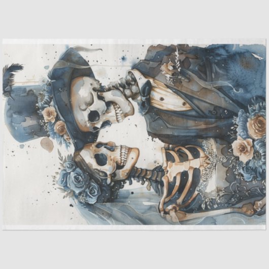 Papier Mousseline Jour du découpage du couple Mariage mort (Recto)