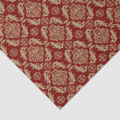 Papier Mousseline Jour férié doré et rouge bordeaux (Détail)