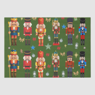 Papier Mousseline jour férié joli jouet soldat Nutcracker motif vert