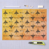 Papier Mousseline Jour férié Motif Orange Noir (Artisanat)