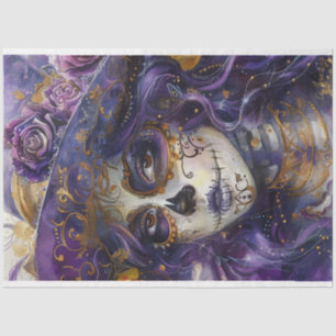 Papier Mousseline Jour mauve de découpage de la Dame Morte