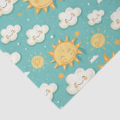 Papier Mousseline Jour turquoise du soleil (Détail)