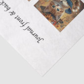 Papier Mousseline Journal Cover Cat in Cup & Sunflowers & Coasters  (Détail)