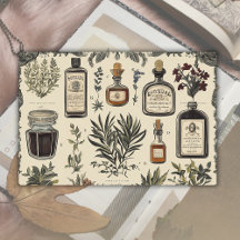 Journal de junk de la bouteille d'apothèque vintag
